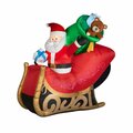 Happyholidays Santas Sleigh Inflatable with Micro LED Lights HA3329225